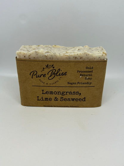 Lemongrass, Lime & Seaweed Soap - Organic, All Natural Cold Processed Soap