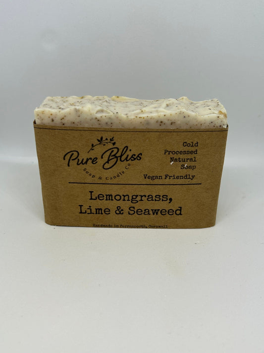 Lemongrass, Lime & Seaweed Soap - Organic, All Natural Cold Processed Soap